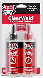 JB Weld ClearWeld Professional Grade Epoxy Pack of 2, 118 ml