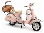 1:12 Vespa Model Pink Blue Vintage 1955 Italy Old Car Metal Toy 2 Wheels Motorcycle Model Motor For Kids Toys Gifts Free 4