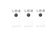 3 x Glass Jar Screw Top Kitchen Pantry Cookie Storage Canister Container 1.7L