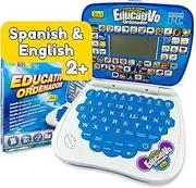 ZeenKind Bilingual Spanish English Learning Laptop Toy with Screen for Kids, Toddlers, Boys and Girls | Educational Computer to Learn Alphabet ABC, Numbers, Words, Spelling, Maths, Music