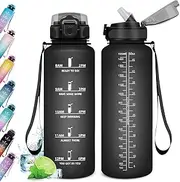 [KollyKolla] Drinking Bottle 1.5 L, Sports Water Bottle with Straw, BPA-Free, Large Water Bottle, Leak-Proof, Suitable for Carbonated Drinks, Bottle for Adults, Office
