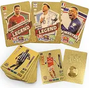 Latherok 2022/23 World Cup Soccer Star Card - 55 Cards per Box, Value Box, Collection Card, No Duplication, Not Original (Gold)