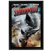 Sharknado Signed Tara Reid Ian Ziering Movie Poster - JSA Certified Framed