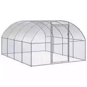 Outdoor Chicken Cage Coop Rabbit Hutch Run Ferret Roof Cover House Large 3x4x2M