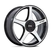 Petrol PE003 P2E 17X8 5X100/5X120 35mm Gloss Black W/ Machined Face Wheel