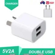2A Dual USB Fast Charger Double USB 5V USB Power Adapter AU Plug For Phone iPad