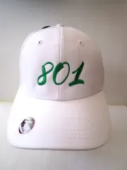 801 Pronghorn Club Cup Imperial Golf Hat Cap XL Adjustable Snap-back White Green