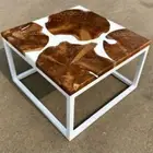Epoxy Resin Table Live Edge Walnut Table Custom Order For Hallway Decor