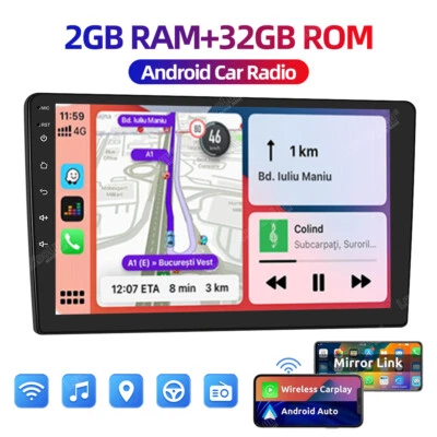 9" 2G+32G Double 2 DIN Android 13.0 Apple CarPlay Car Stereo Radio GPS Navi WIFI
