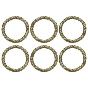 6Pcs Spring O Rings 1 1/4" Round Trigger Snap Hook Circle Bronze Key Ring Clip