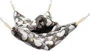 BELLIFFY Cozy Guinea Pig Bed Soft Hamster Sleep Bag Hanging Chinchilla Bed Winter Pet Hammock Washable Small Pet Supplies