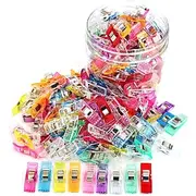 100pcs Plastic Sewing Clips for Quilting and Crafting, Premium Binding Clips with Strong Grip, Assorted Colors, Fabric Notions for Sewing, Patchwork, DIY Suppl