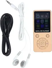 MP3 MP4 Player with Bluetooth 1.8 Inch LCD Color Screen HiFi Lossless Portable Music Player with Speaker Video Playback FM E Book (Gold)