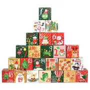 24Pcs DIY Christmas Advent Calendar Boxes For 2024 24 Days Countdown Calendar