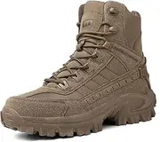 [Lfzhjz] Durable Combat Boots Men, Water Resistant Breathable Combat Boots Men, Combat Boots with Side Zipper, Work Boots, Combat Boots, Desert Boots