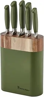 Stanley Rogers Olive Oval Knife 6 Piece Block Set
