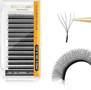 NAGARAKU W Eyelash Extension 5D Volume Premade 0.07mm D curl 8-15mm mix Faux Mink Matte Black Cluster Easy Fanning yy Eye Lashes