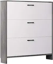 Foret Shoe Cabinet Slim Storage Rack Organiser Wooden Flip Drawer Shelf Cupboard
