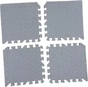 Exercise Mats 4pcs Puzzle Gym Tiles Soft Workout Flooring Noise Absorbing Scratch Resistant Long-Lasting