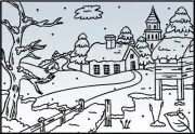 NELLIE SNELLEN EMBOSSING FOLDER "SNOWY VILLAGE 2" PIF006 FOR CARDS