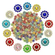 Flower Sew on Rhinestones for Craft Clothing Flatback Glass Stone with Hole