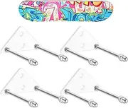 Skateboard Wall Rack - Deck Display Shelf, Board Wall Display | Portable Skateboard Hanger, Acrylic Wall Mount Shelf Holder for Wall for Collectible Competition Boards for Garage Longboard Rack