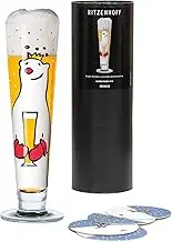 Ritzenhoff Pilsner Beer Glass with Coaster by Designer Julien Chung