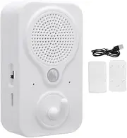 XUMIUZIY Motion Sensor Voice Player, PIR Infrared Motion Sensor Activated Sound Speaker with USB Cable Door Greeter Entry Alert for Shop Store Factory Supermarket