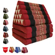 Red Elephant Jumbo Thai 3 FOLDS Triangle Pillow Mattress Cushion Outdoor DayBed 9 Different Patterns