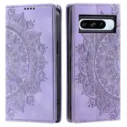 For Google Pixel 8 Pro Case Leather Imprint Anti-scratch Wallet Stand Cellphone Cover