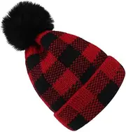 [OATIPHO] Parent- Hat Soft Warm Cap Caps for Women Adult Hat Hat Hats Hat for Women Wool Hat Christmas Hat Ladies Hat Knitted Crochet Beanie Hedging Red Yarn