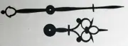 Vienna Regulator Clock Hands, Blued Steel, Stock No, 122