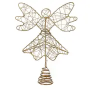 Santa's Helper Christmas Tree Angel Topper - Elegant Ornament for Festive Trees