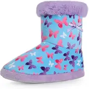 [KDVOG] Girls Boot Slipper Plush Warm House Shoes Toddler Unicorn Printed House Slippers Kids Winter Boots for Indoor Outdoor
