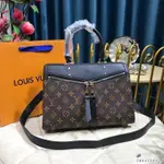 LV/路易威登女包 2019新款單肩手提女包 MONOGRAM帆布配天然皮革老花女包 拼色女士包袋