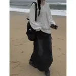 【CODIBOOK】韓國 ANYONEMORE 工裝黑色牛仔長裙［預購］裙子 牛仔裙 女裝