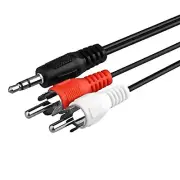 Stereo 3.5MM To 2 X RCA Audio Y-Adapter Cable 6 Ft Electronics Accessories Elect