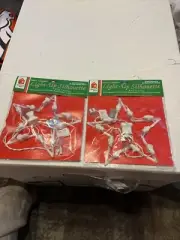 1990's Christmas House Light-Up Silhouette & Treetop Star Brand New 2Packs!