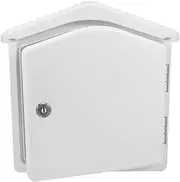 MERRYHAPY Mail Case Outdoor Wall-Mounted Milk Box Plastic Dairy Case with Lock Package Mailbox White 22x9x25cm
