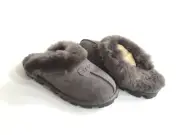 UGG COQUETTE GREY GRAY SHEARLING MOCASSIN SLIPPERS US 7 / EU 38 / UK 5