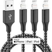 iPhone Charger 3pack 10FT Apple MFi Certified Long Lightning Cable Fast Charging High Speed Data Sync USB Cable Compatible iPhone 14 13/12/11 Pro Max/XS MAX/XR/XS/X/8/7/Plus/6S