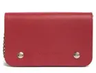 Longchamp Le Foulonne Wallet on a Chain Leather Crossbody ~NWT~ Gift Box Red