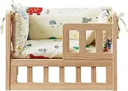 Dog Bed Wooden Dog Bed Elevated Pet Bed with Mattress Raised Pet Bed Dog Kennel Pet Sofa Bed Couch Washable Soft Mat for Medium & Small Dogs pet Bed