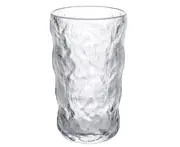 Tall Highball Glasses, 10.5 Ounce Cups, Textured Designer Glassware for Drinking Water Beer or Soda Trendy and Elegant Dishware$Drinking Glasses-B