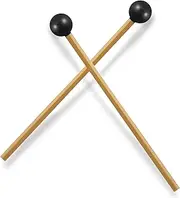 Luomorgo 2 Pcs Glockenspiel Mallets, Xylophone Mallets Rubber Bell Mallets Percussion, 7.7 Inch Drumsticks for Bell Stick, Tongue Drum Mallets