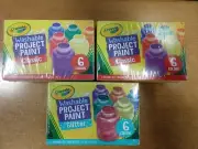 3 Pack: Crayola Washable Project Paint, 2-Classic & 1-Glitter E2B
