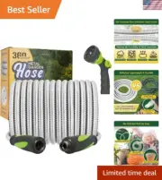50FT Stainless Steel Water Hose, Flexible, Heavy Duty, No Kink, 8 Function No...