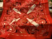 RARE~NEW/NIP Coca Cola~22” Sq Scarf~Red/Black/Tan/White~Cowboy Hat/Western Theme