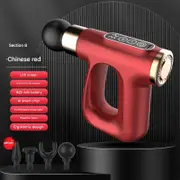 GGP Red Heated Mini Fascia Massage Gun Lcd Display, Muscle Recovery Tool, 32 Adjustable Levels