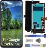 Int'x AMOLED Display for Google Pixel 6 Pro G8VOU (Fingerprint) LCD Screen Replacement Touch Screen with Tool Black with Frame